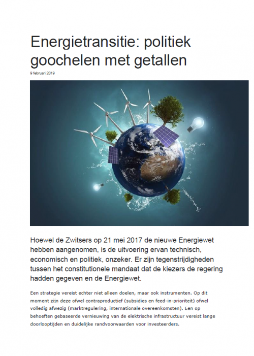 Energietransitie: goochelen met cijfers