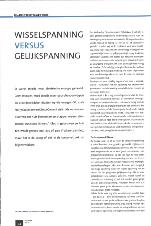 Wissel- vs gelijk spanning