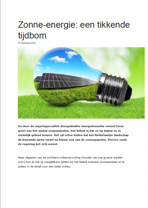 Hoe milieu vriendelijk is een Zonnepaneel nu eigenlijk?